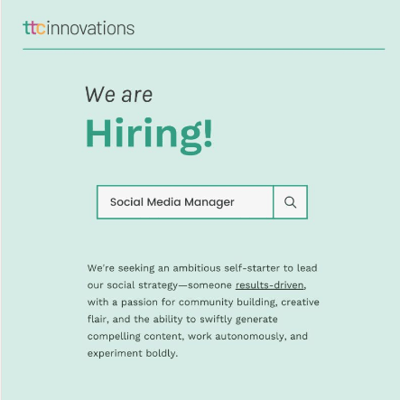 We're Hiring