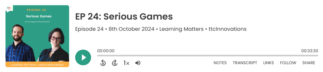 Podcast Episode 24: Serious Games 